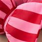OHS Bow Shaped Cushion Striped Matte Velvet Novelty Decorative Scatter Pillow