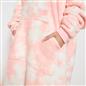OHS Extra Long Tie-Dye Print Fleece Oversized Wearable Hoodie Blanket