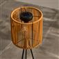 OHS Solar Floor Lamp Rattan Cordless Outdoor Garden Light Dusk Sensor