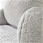 OHS Teddy Fleece Reading Pillow Cuddle Cushion with Arms Lumbar Bed Chair