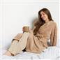 OHS Tufted Dressing Gown Soft Fleece Robe Thermal Bathrobe Hooded Loungewear