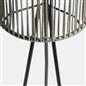 OHS Solar Floor Lamp Rattan Cordless Outdoor Garden Light Dusk Sensor