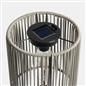 OHS Solar Floor Lamp Rattan Cordless Outdoor Garden Light Dusk Sensor