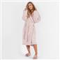 OHS Teddy Marl Fleece Soft Adults Dressing Gown Unisex Full-Length Robe