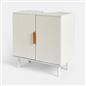 OHS Under Sink Bathroom Cabinet Ribbed Engineered Wood Storage Organiser