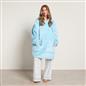 OHS Bow Lattice Hoodie Blanket Sherpa Lined Fleece Wearable Throw Thermal