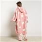 OHS Heart Print Hoodie Blanket Oversized Adult Fleece Sherpa Throw Jumper
