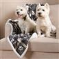 Check Fleece Pet Blanket Throw Over Bed Supersoft Plush Sherpa Warm Chair Sofa