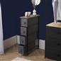 Narrow 4 Drawer Storage Cabinet Bedside Table Unit Clothes Home Fabric Organiser