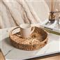 Round Serving Tray Home Accessory Display Seagrass Decorative Organiser Bedroom