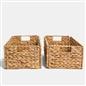 Natural Storage Cube Folding Rope Organiser Woven Wicker Hamper Strong Eco Box