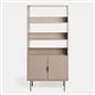 OHS Ribbed Display Cabinets 4 Tier Engineered Wood Shelf Storage Unit