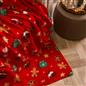 OHS Christmas Throw Soft Polar Fleece Novelty Xmas Blanket Thermal Bedspread