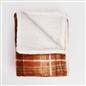 OHS Tartan Throw Sherpa Fleece Plush Flannel Blanket Warm Xmas Soft Bedspread