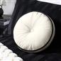 OHS Velvet Filled Cushion Round Bedroom Decor Scatter Chair Sofa Button Pillow