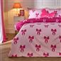 OHS Bow Reversible Duvet Cover Set with Pillowcase Polycotton Microfibre Bedding