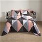 OHS Geometric Teddy Fleece Coverless Duvet Quilt Bedding Set 10.5 TOG Pillowcase