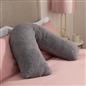 Teddy Fleece V Shaped Pillow Body Neck Support Pregnancy Orthopaedic Cushion