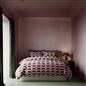 OHS Checkerboard Print Bedding Set Microfibre Duvet Cover with Pillowcase