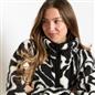 OHS Print Teddy Fleece Half Zip Jumper Womens Pullover Sweatshirt Long Sleeve