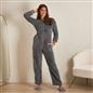 OHS Jumpsuit Teddy Fleece Long Elasticated Waist 1Onesie Warm Soft PJ Loungewear