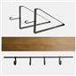 Wooden Shelving Hooks Kitchen Display Cup Holder Office Wall Storage Organiser