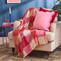 OHS Gingham Print Throw Soft Blanket Polar Fleece Lightweight Bedspread