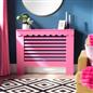 OHS Scallop Radiator Cover Engineered Wood Modern Side Board Cabinet Shelf
