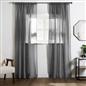 OHS Linen Look Voile Net Curtains 2 Panels Rod Slot Top Pair Home Set 55x87