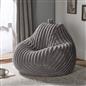 OHS Ribbed Bean Bag Chair Adult Gaming Beanbags with Filling Cosy Couch