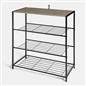 OHS Manhattan Shelf Storage 4 Tier Shoe Organiser Unit Hallway Office Home