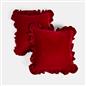 OHS Frill Cushion Covers Velvet Plush Luxury Square Pillowcases Home Decor