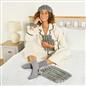OHS Ribbed Faux Fur Winter Gift Set Hot Water Bottle Socks Eye Mask Scrunchie