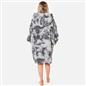 OHS Oversized Sherpa Tie Dye Hoodie Zip Up Womens Sweatshirt Cardigan UK