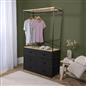 Cabinet Rail Wardrobe Open Home 6 Drawer Coat Hanger Storage Clothes Organiser