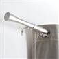 OHS 120-200cm Curtain Pole Extendable Metal 28mm Ball Trumpet Twist Finnials