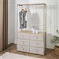 Cabinet Rail Wardrobe Open Home 6 Drawer Coat Hanger Storage Clothes Organiser
