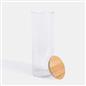 Clear Storage Tub with Lid Pasta Dry Food Container Fresh Durable Plastic Bamboo