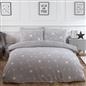 OHS Stars Teddy Fleece Duvet Cover with Pillowcase Soft Plush Bedding Set