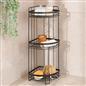 OHS 3 Tier Shower Caddy Bathroom Organiser Plastic Freestanding Corner Shelf