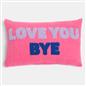 OHS Slogan Scatter Pillow Love You Bye Boucle Decor Filled Cushion Back Support