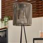 OHS Solar Floor Lamp Rattan Cordless Outdoor Garden Light Dusk Sensor
