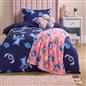 OHS x Stitch Throw Kids Soft Coral Fleece Thermal Bedspread Blanket Xmas Gift