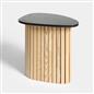 OHS Madison Side Table Ribbed Wood Effect Corner Bedside Coffee Table
