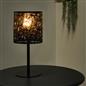OHS Solar Table Lamp Carved Metal Cordless Outdoor Garden Light Dusk Sensor