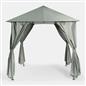 OHS Metal Garden Gazebo with Curtains Outdoor Party Tent Canopy Waterproof