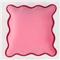 OHS Scallop Edge Cushion Covers Matte Velvet Square Pillowcases Filled Multipack