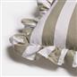 OHS Stripe Frill Cushion Covers Microfibre Square Pillowcases Home Decor