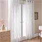 OHS Tufted Arches Voile Net Curtains Pair of 2 Window Panels Slot Top Set