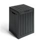 OHS Garden Storage Box Weather Resistant Plastic Wood Effect Outdoor Organiser